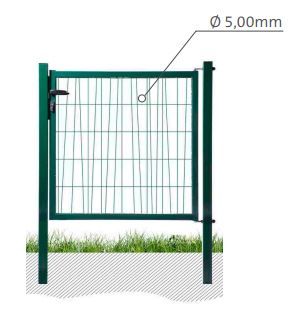 Clôture grillagée en acier galvanisé avec revêtement en polyester