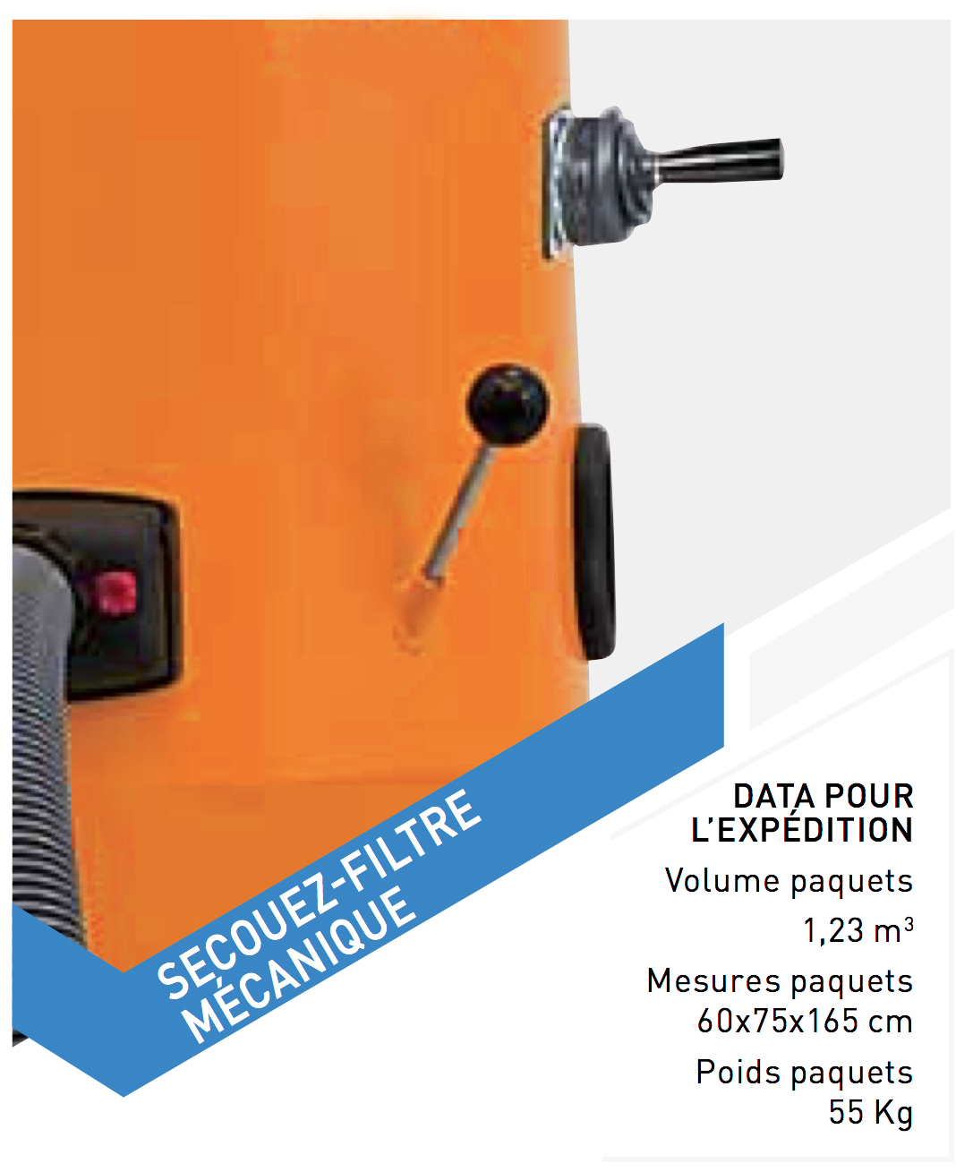 Aspirateur pour machines de ponçage parquet - Sodevak 55 avec système cyclone et moteur monophasé_2