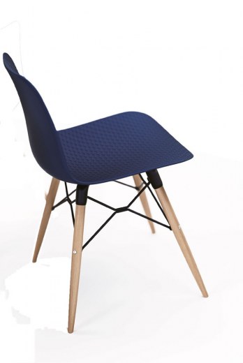 Lot de 4 chaises d'accueil NUT - Pieds bois naturel - Référence 8080 SR M_2