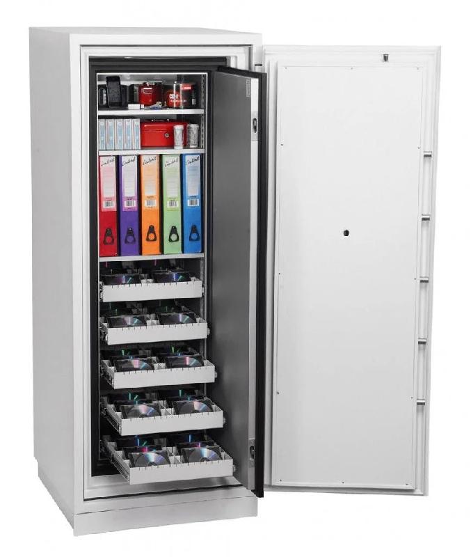 Armoire forte ignifuge - 2 H - 2 étagères 5 plateaux multimedia - PHOENIX DATA COMMANDER DS4622 - Empreinte digitale_2