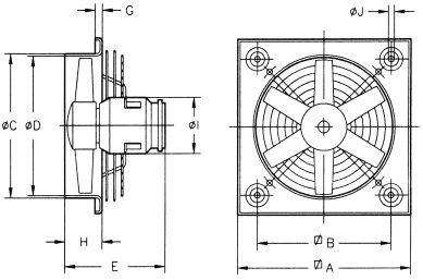 Hcdf-31-4m - Ventilateur hélicoïdal ATEX Recer - 1700 m³/h - Hélice en fonte d'aluminium_2