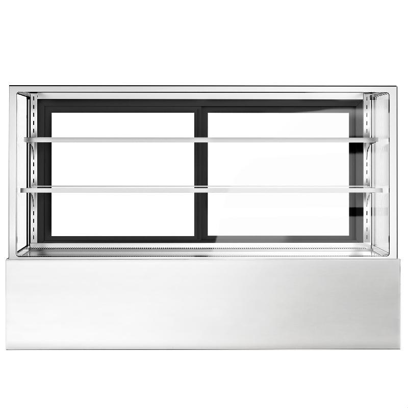 Vitrine réfrigérée pour pâtisserie - 1800 mm - 2 étagères - Inox_2