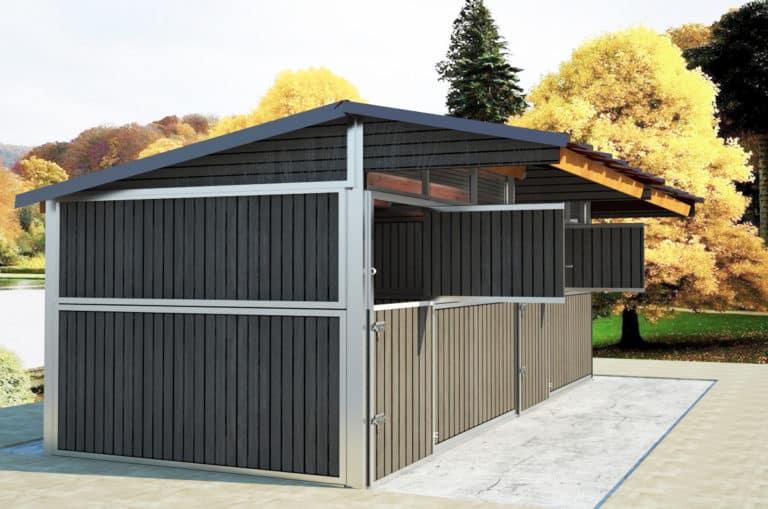 2 boxes en ligne en résine - Durabilité et confort pour chevaux - BOXRES2_2