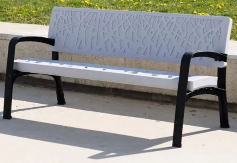 Banc public Maverick - Polyéthylène haute densité - 170 cm - Anti-UV - Anti-graffitis - Sans entretien_2