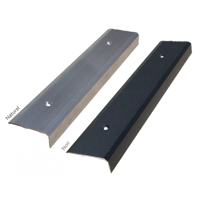 Nez de marche antidérapant à visser - En aluminium strié et coloré version XL - 60 mm x 24 mm_2