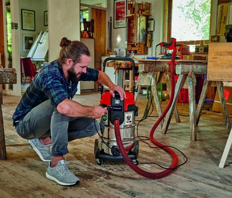 Aspirateur eau et poussière Einhell TE-VC 2230 SAC - Cuve 30L - Filtration pour poussières fines_2