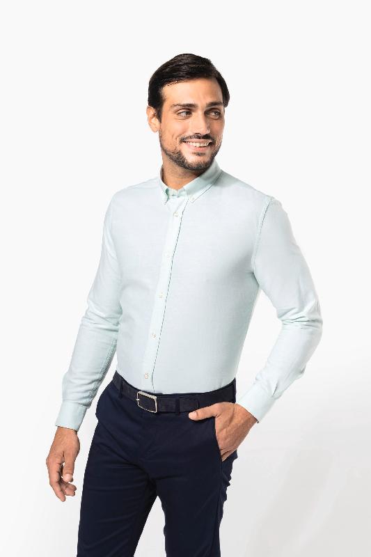 Chemise Oxford manches longues homme - Kariban Premium - Réf: PK503 - 100% coton peigné - Fabriqué au Portugal_2