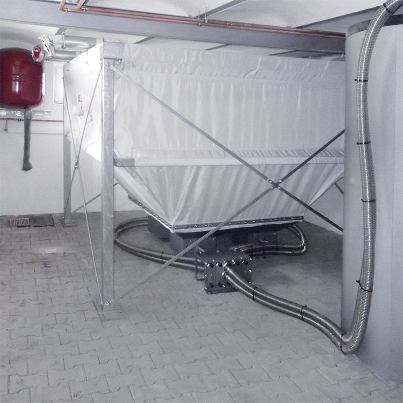 Flexilo MODUL - Silos pour granulés de bois - ABS - hauteur sous plafond inférieure à 1,80 m - volume 60% supérieur_2