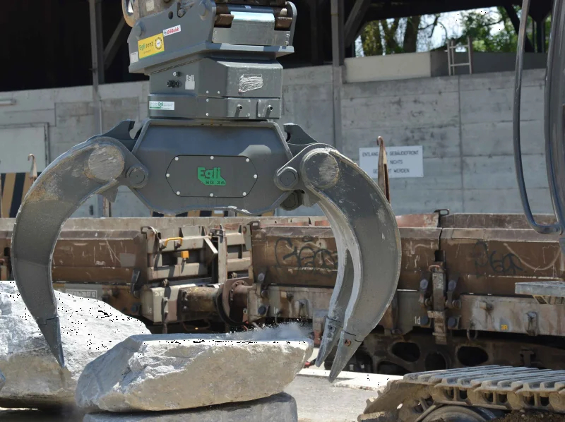 Grappin d'enrochement Egli - Pour pelles de 15 à 45 t - Déplacement et chargement de pierres_2