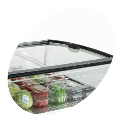 Bac réfrigéré de présentation avec 2 portes vitrés coulissantes_2