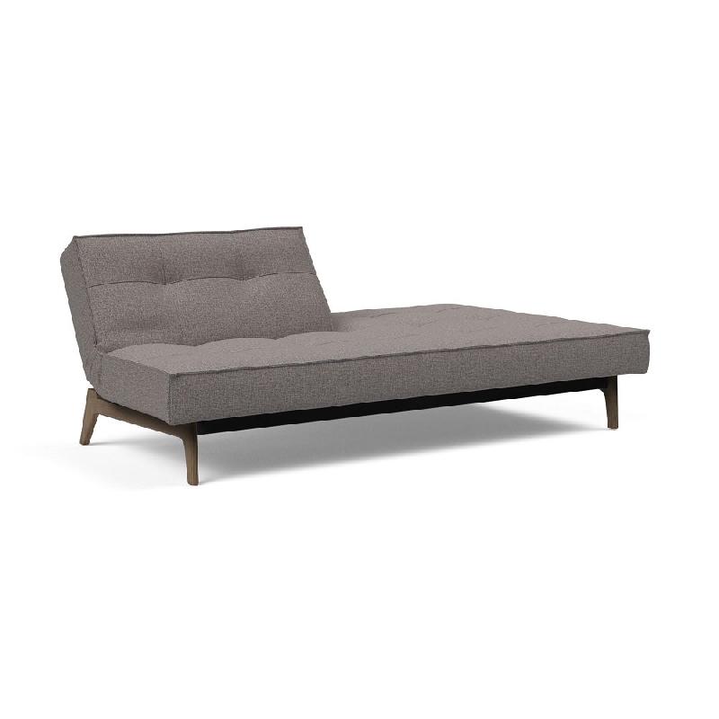 Innovation Living - Canapé convertible Splitback EIK 115x200 cm - Chêne fumé et tissu Mixed Dance Grey_2