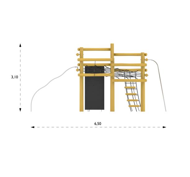 Jeu à grimper en robinier Frego 8038417 - Hags - pour enfants de 5 à 12 ans - 6,5m de long - sécurité optimale_2