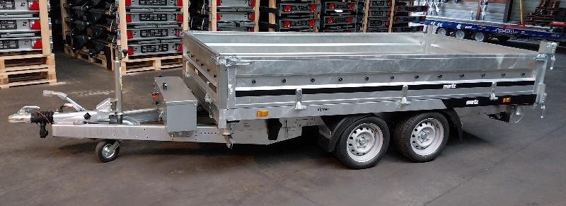 Remorque benne - 3,24 x 1,70 m, 3500 kg, hydraulique électrique et manuelle - martz kipper 320_2