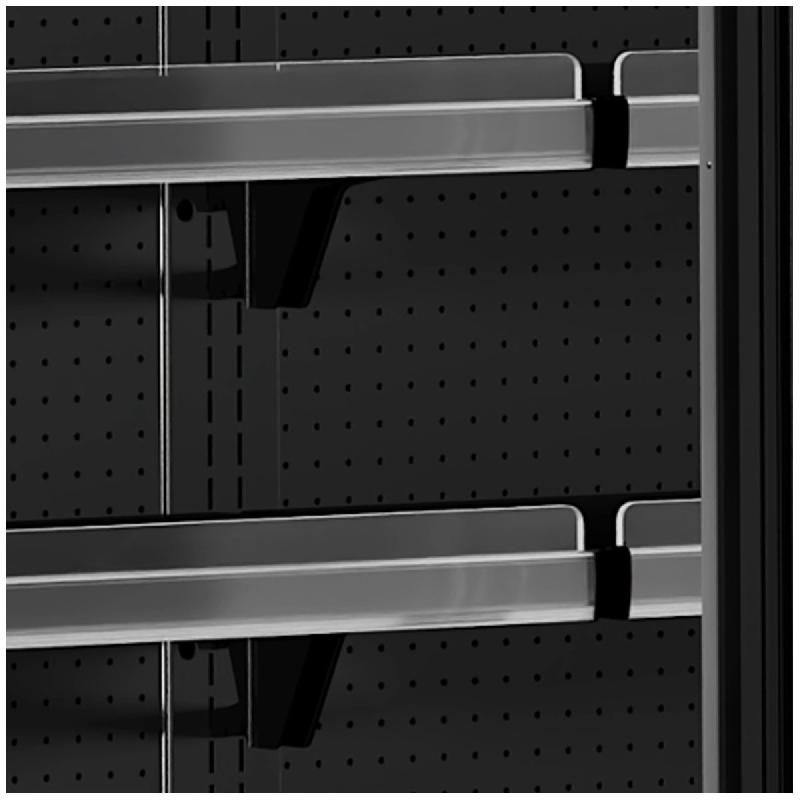 Vitrine réfrigérée combinable 6 portes - étagères profondes - 3285L - Noir | Tefcold - MDCB3750HB_2