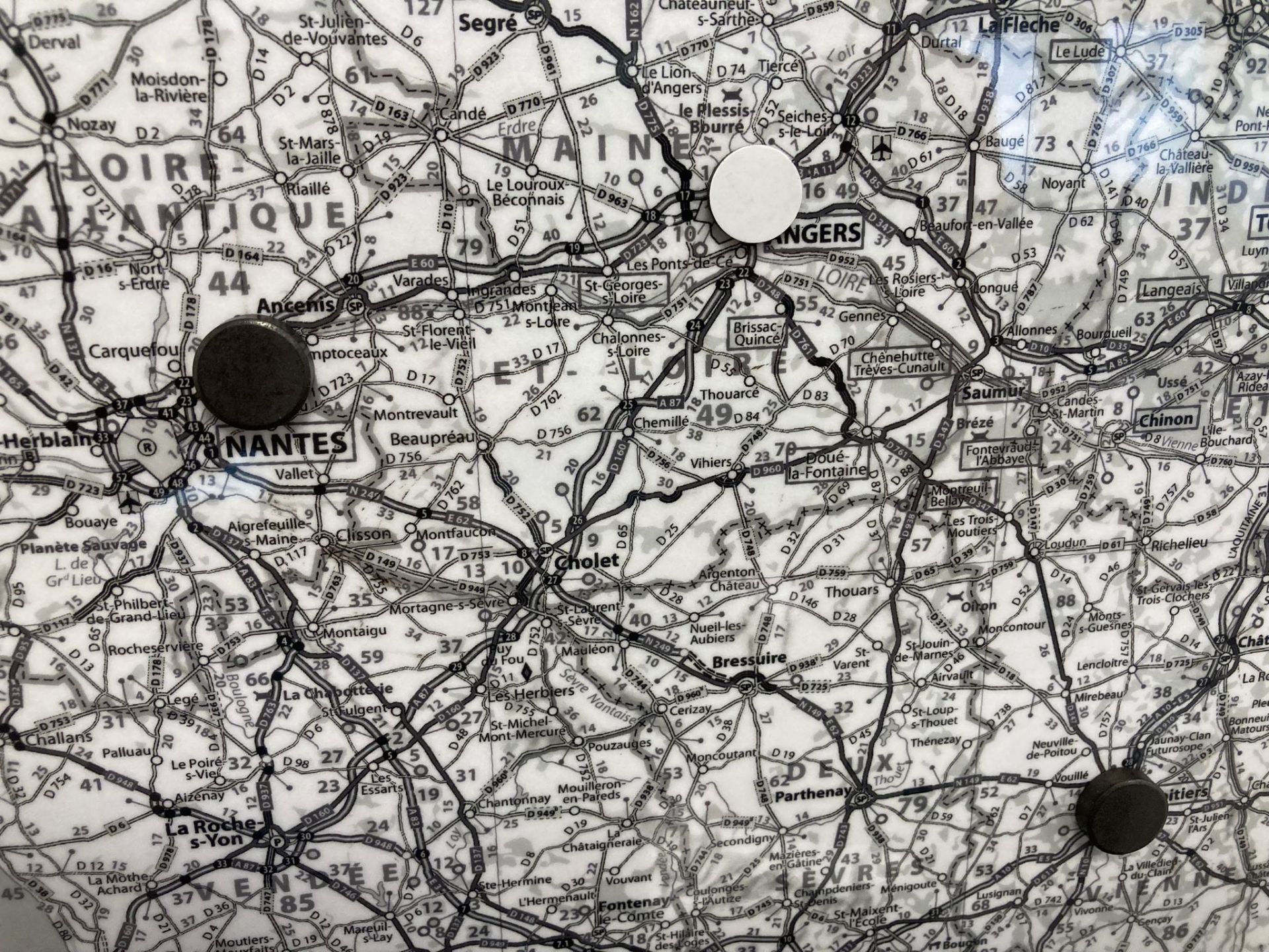 Carte de France personnalisable avec logo et dimensions sur mesure