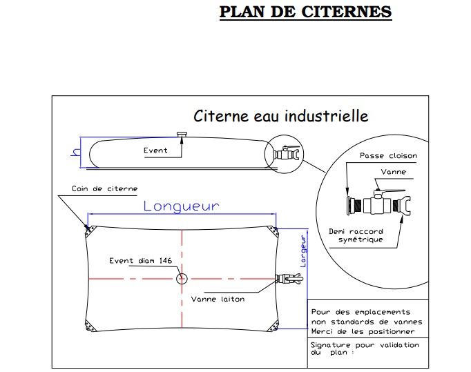 Citerne souple de stockage pour l'eau polluée - RCY - Poids : 1200 gr/m2 - Capacité de 1 à 600 m3_2