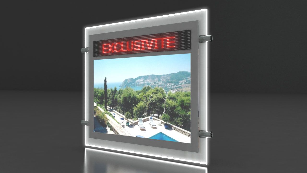 Le Dynamique - Porte-affiche LED Immocom - Format A3 avec journal lumineux_2