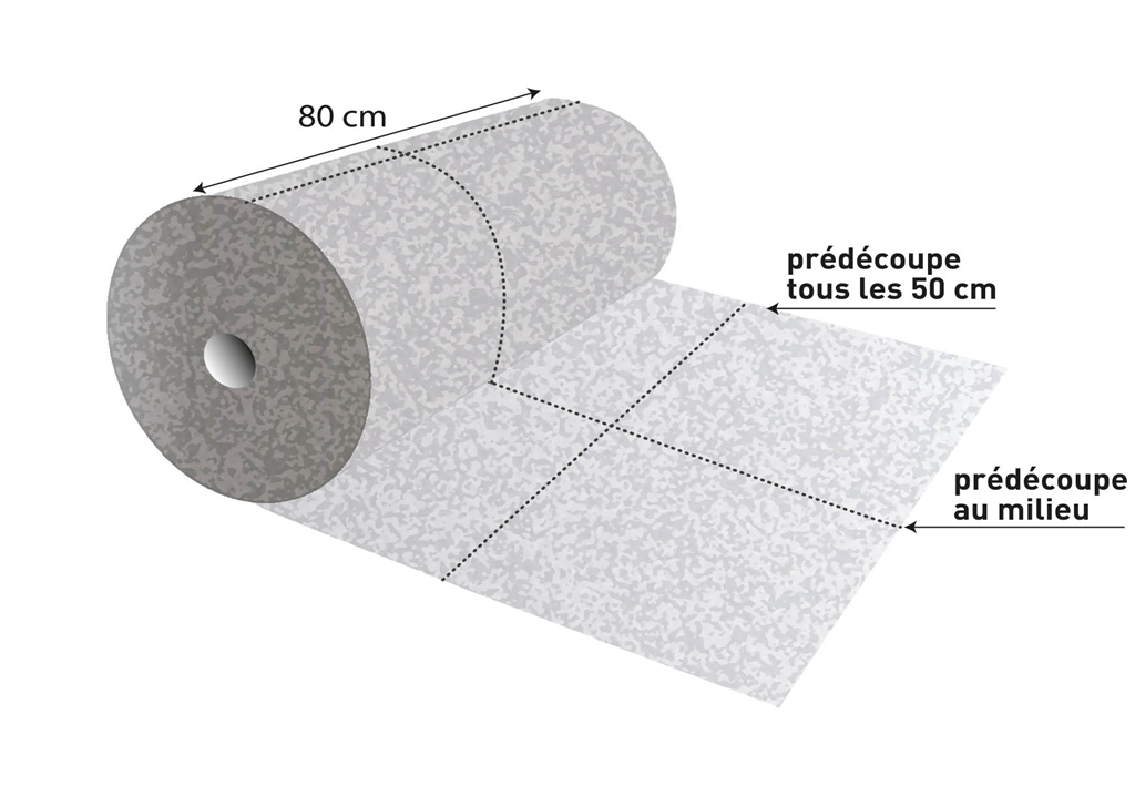 Rouleau absorbant hydrocarbure Résistance moyenne 60 m x 80 cm - RLH2102 - DELAHAYE INDUSTRIES_2