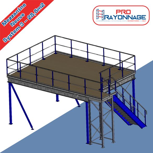 Mezzanine industrielle - 28.6m2 - System 3_2