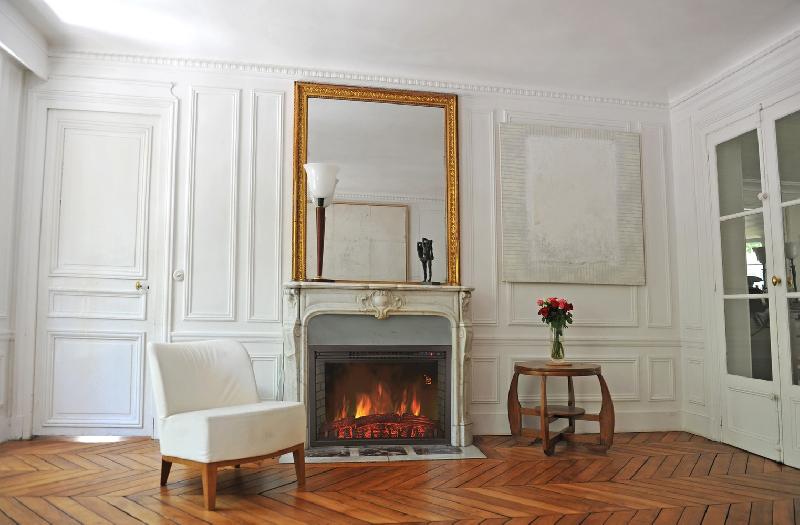 Insert électrique encastrable Oxford XL - flammes ultra réalistes - 2000W - design moderne_2