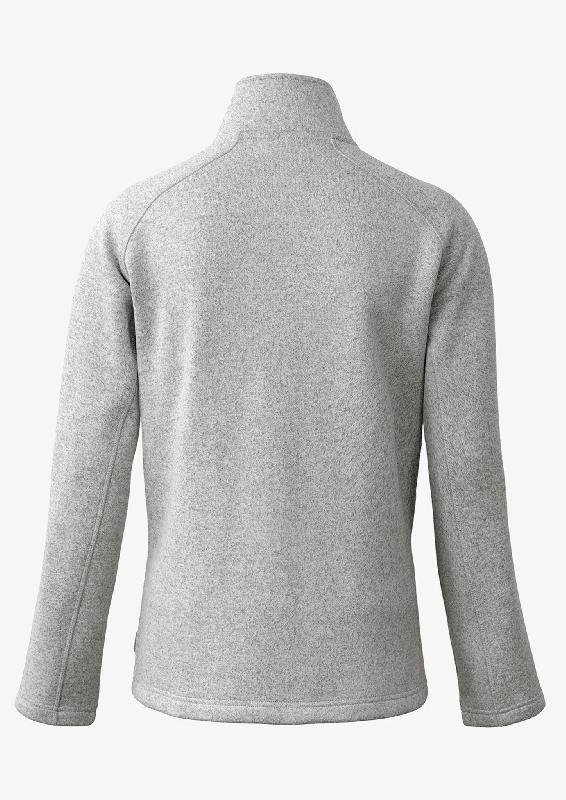 Veste en polaire tricotée à fermeture éclair complète - Light Grey Melange - Montana Women - Nimbus_2