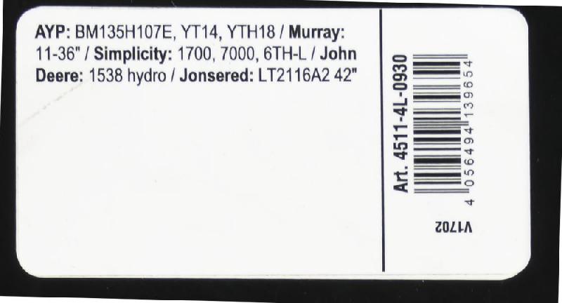 Courroie trapézoïdale X-Grip V - Type 4L930_2