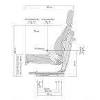 Siège de tracteur - Grammer AG - course de la suspension 80 mm - Universo Basique PVC - 52092_2