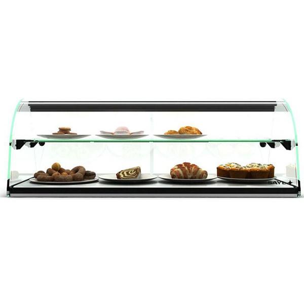 Vitrine neutre à poser - 2 niveaux - 840 mm - Verre trempé - E24 | Sayl Barcelona - Sans lumière LED_2