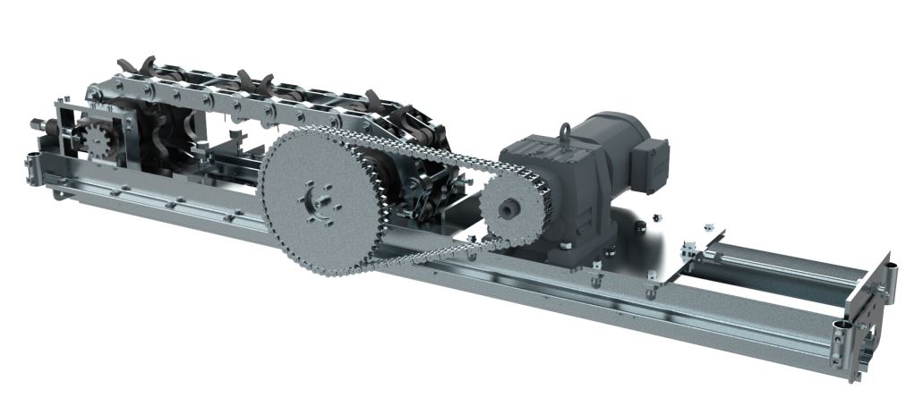 Convoyeur à chaîne D8 - Charge 200 kg/m - Système de rails avec lubrification automatique en option_2