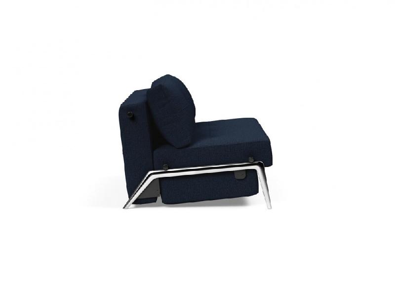 Innovation Living - Canapé design Cubed 02 Alu convertible 160*200 cm - tissu Mixed Dance Blue_2