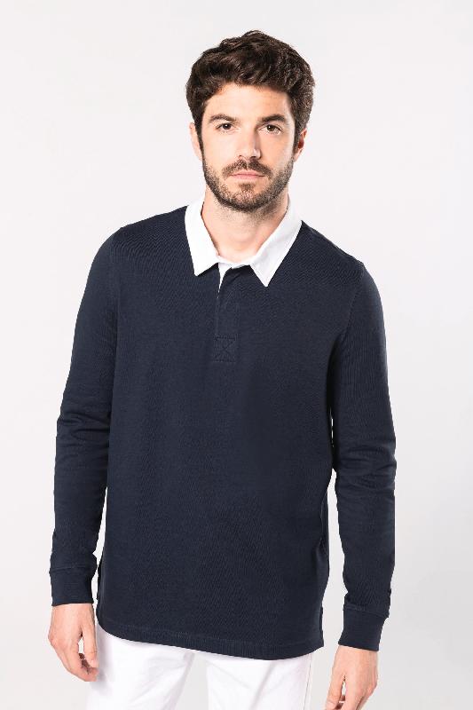 Polo rugby Kariban - Réf: K213 - 100% coton peigné pré-rétréci, col contrasté, 280 g/m²_2
