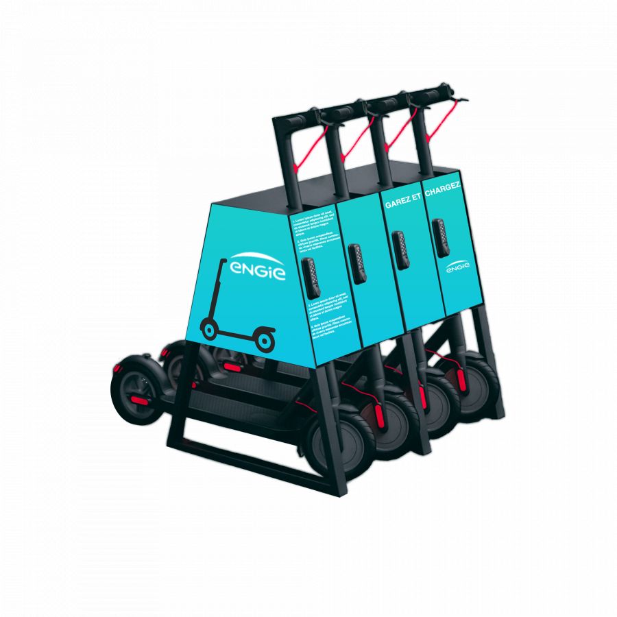 Station compatible avec tous les modèles de trottinettes électriques