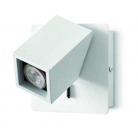 Applique orientable ORFEO en métal - GU10 5W noir - acier et aluminium - avec bouton - 8305_2