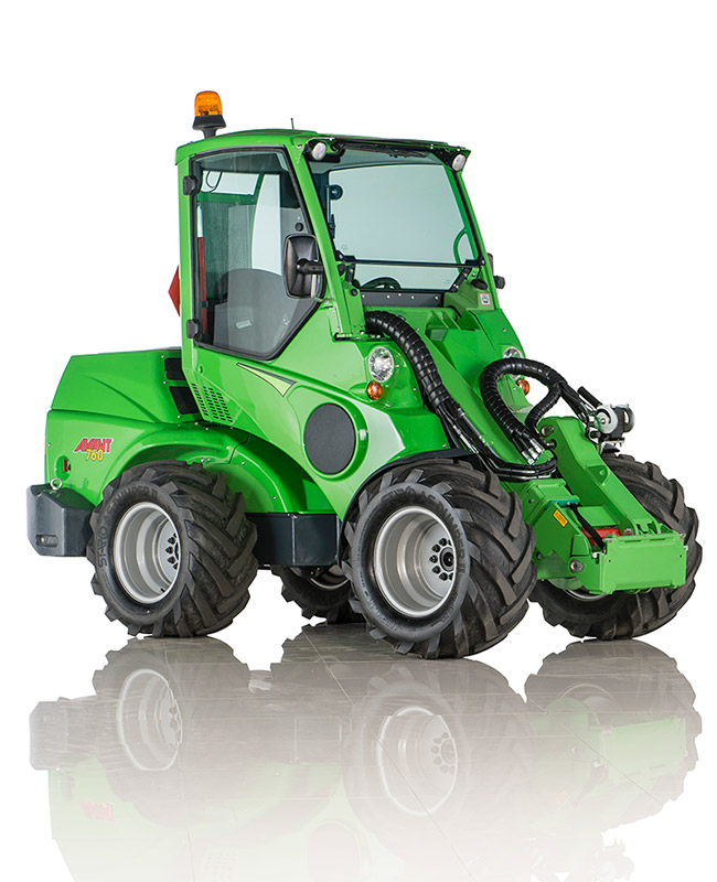 Mini-chargeuse Avant série 700 équipée de la technologie Optidrive