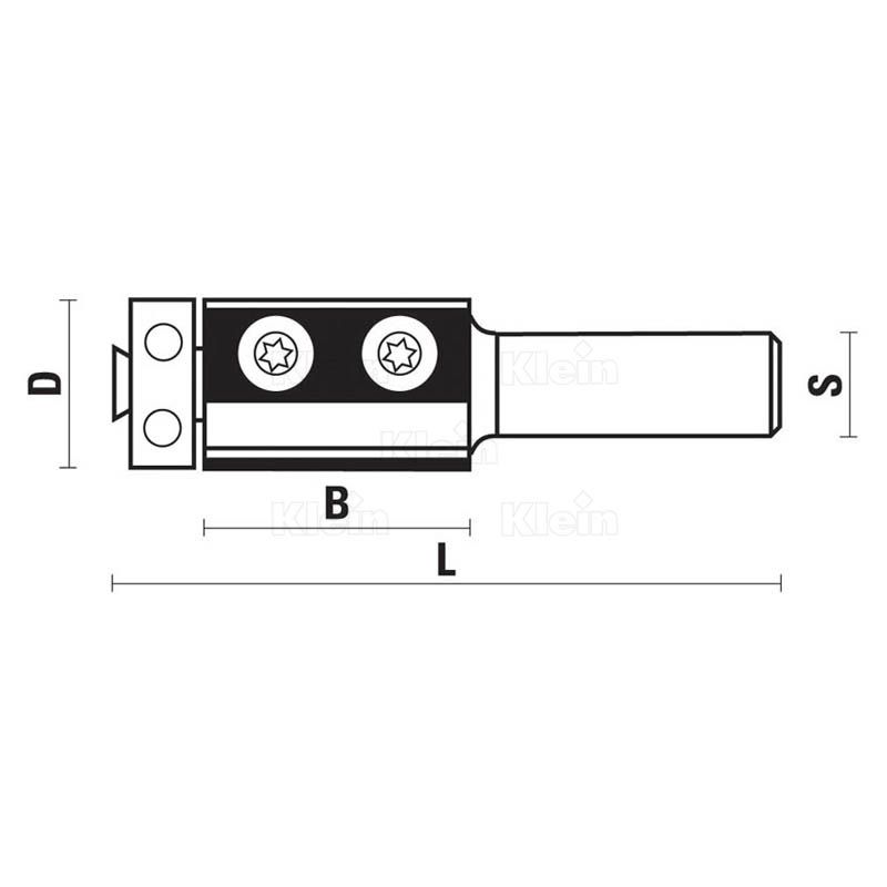 W113.160.R - Fraise à plaquette - Sistemi S.R.L. - HW interchangeable, diamètre 16 mm_2