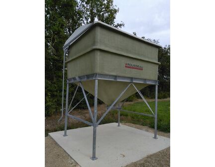 Trémie rectangulaire pour le stockage d'aliment d'élevage - Chargement au godet - Capacité entre 6 et 12m3_2