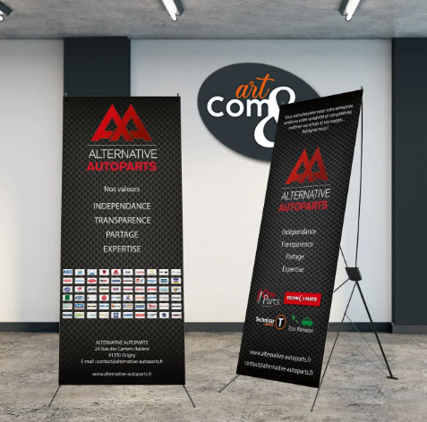 X-banner publicitaire facile à monter, pour communication en intérieur_2