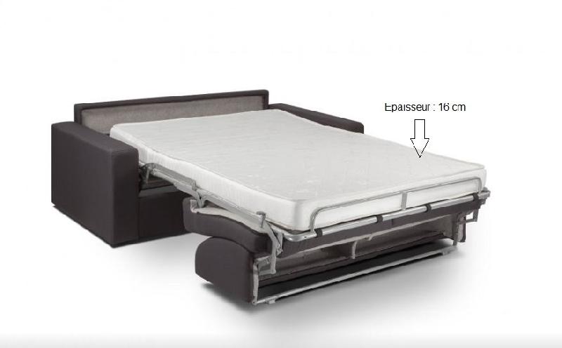 Canapé express 160 cm Dreamer Edition - cuir et PU Cayenne marron avec matelas 16 cm - fabrication italienne_2