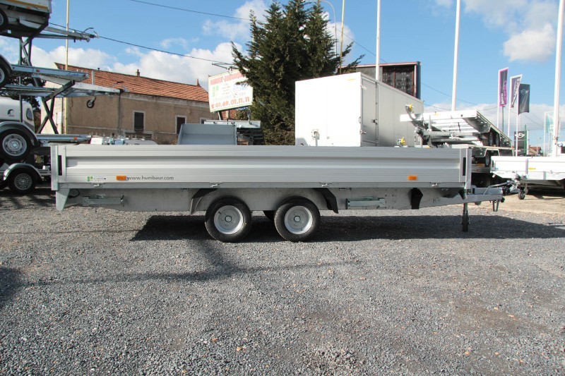 Remorque plateau Humbaur HN 204118 / HN 254118 - 2 essieux, ridelles alu, roues surbaissées, PTAC jusqu'à 2500 kg_2