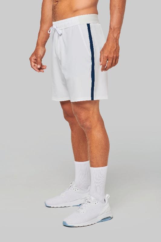 Short de padel bicolore homme - Réf: PA1030 - Ultra confortable avec ceinture élastiquée et plusieurs tailles/couleurs_2