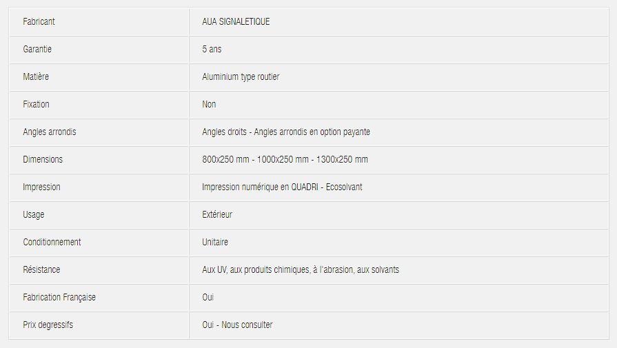 10003df_1 - Panneau directionnel en aluminium type routier - AUA Signalétique_2