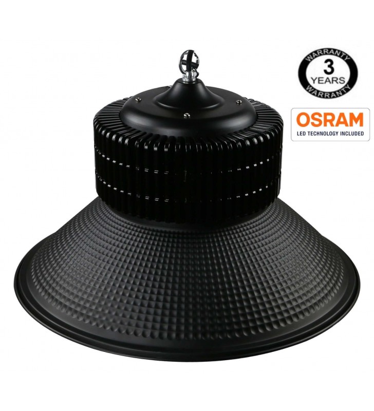 Cloche led pro - 200w - noire -  référence hb200proc1_2