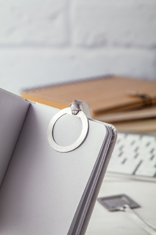 Marque-page en acier inoxydable - ruban argenté - couleur argenté - poids 4,5 g_2