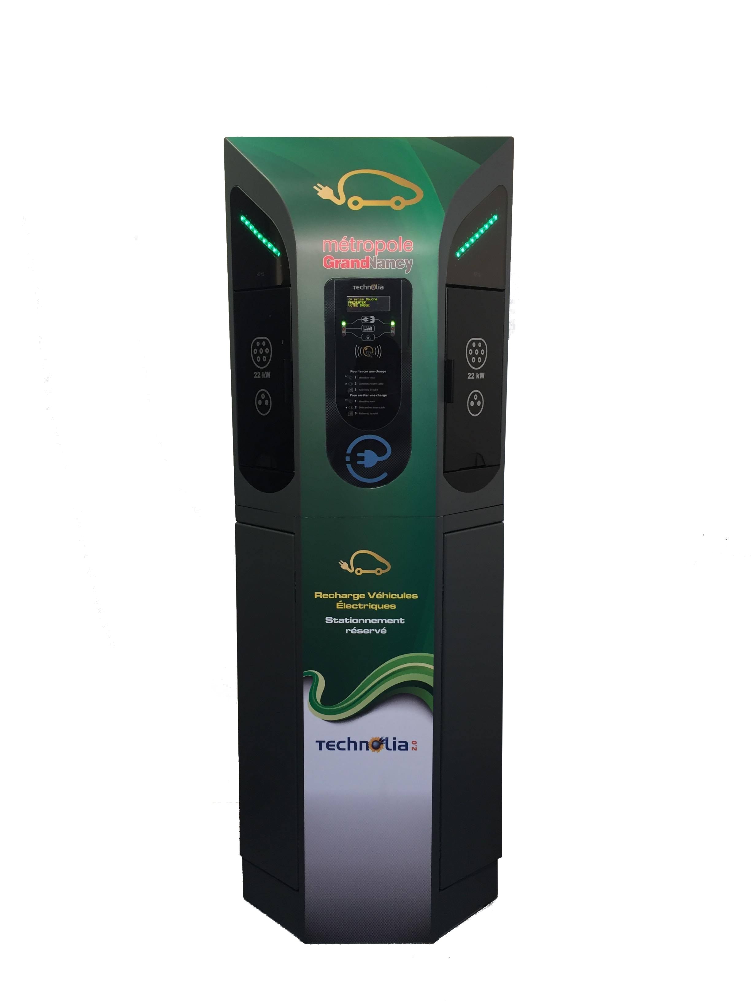 Borne de recharge pour voiture électrique - Prise Mode 3 Type 2S et prise E/F - 3 à 22kW - Version murale ou sur pied_2