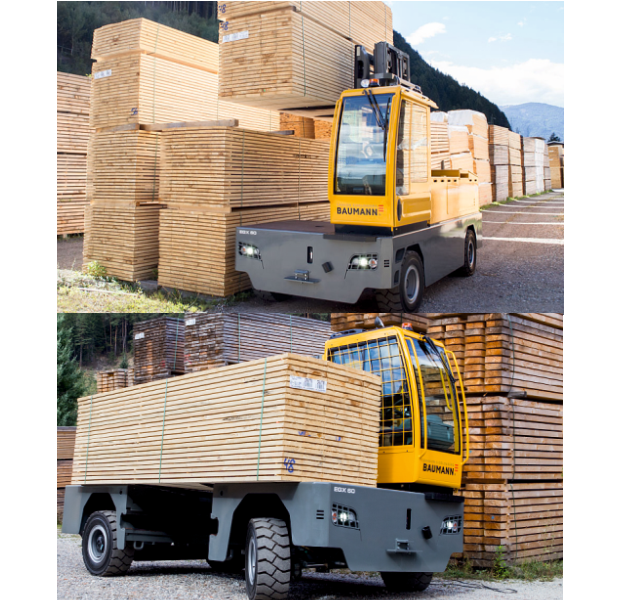 Chariot latéral électrique Baumann série EGX - 6000 kg - 120 V AC - hautes performances et autonomie accrue_2