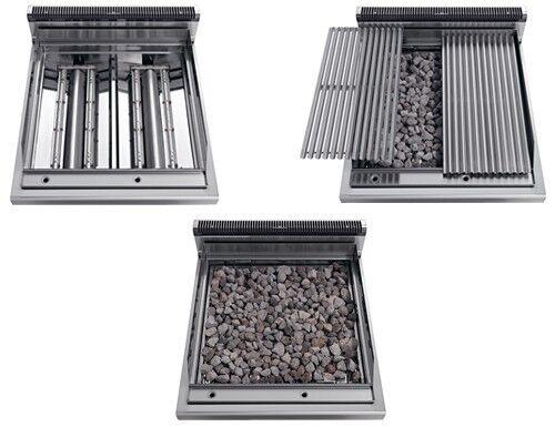 Grill à gaz en pierre de lave - 10,6 kW - Grille inclinable -  avec 2 portes  - Mario 600 | GGM -GLGK66-E-UBK66-E_2