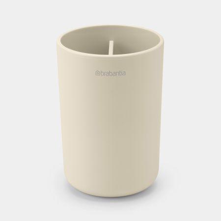 Porte brosse à dents Brabantia ReNew - avec séparateur - Soft Beige - Grande taille pour plusieurs brosses à dents et un tube de dentifrice - Idéal pour brosses à dents électriques_2
