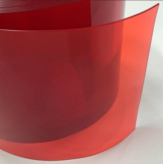 Lanière PVC souple - translucide rouge/opaque - 200 x 2 mm - isolation thermique_2