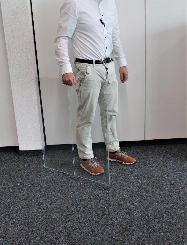 37908 - Paroi de protection hygiénique portable en verre acrylique transparent - Bachmann Display AG_2