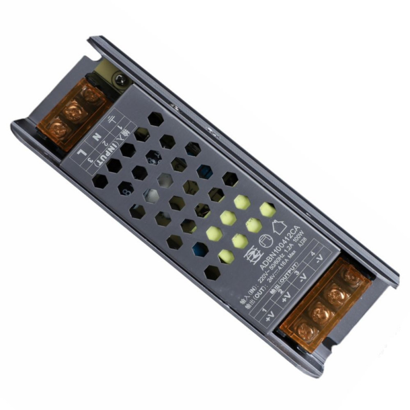 Alimentation 24V continu - 100W - 4.1A - IP20 - boîtier aluminium - Référence 24V100W_2